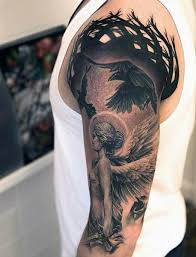 Tattoos on the sleeve are divided into two parts like full sleeve tattoo and a half sleeve tattoo. Top 73 Angel Tattoo Ideas 2021 Inspiration Guide