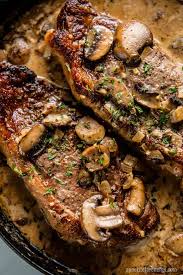 I had paired those ribeyes with a fresh lemon and herb butter sauce, but i felt like the slightly gamier character of the meat would have been better matched with a. Keto Skillet Steak With Mushroom Sauce Appetite For Energy