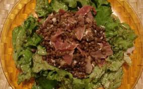 Recette Salade De Lentilles Au Jambon Cru Et Au Chevre 750g Recette Recette Salade Lentilles Salade De Lentilles Recette Salade