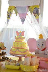 Dumbo Themed Birthday Party I Love Dumbo Use Gray Blue For A Boy Dumbo Baby Shower Dumbo Birthday Party Circus Baby Shower