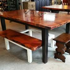 Copper Tables From Barrio Antiguo Custom Orders Available At Sales Barrioantiguofurniture Com Houst Dining Table Copper Wood Dining Table Top Kitchen Table