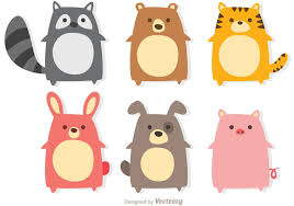Illustration Of Cute Animals Vector The Cutest Little Animal Vectors Raccoon C Cute Animal Illustration Cute Little Animals Cute Animals With Funny Captions