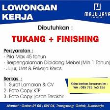 Lowongan kerja pt tiki jne. Lowongan Kerja Tukang Maju Jaya Furniture Di Solo Info Loker Solo