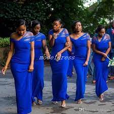 Convertible Royal Blue Mermaid Bridesmaid Dresses Floor Length Garden Beach Country African Wedding Guest Gowns Maid Of Honor Dress 2019 Yellow Bridesmaid Dress African Bridesmaid Dresses Wedding Guest Gowns Maid Of