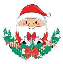 Christmas Clipart Cute Santa Clip Art Png Eps Jpeg Digital Download In 2021 Christmas Drawing Christmas Art Christmas Clipart