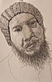 Wrought-iron gate pen sketch