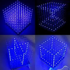 geekcreit 8x8x8 led cube 3d light square blue led flash electronic diy kit bastelsets led elektroniken
