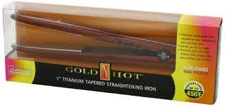 I do normally use a gold n hot ceramic 1 inch iron and believed this to be the same and was very sorely mistaken. Amazon Com Gold N Hot Professional Titanium Tapered Straightening Iron 1 Inch Flattening Irons Beauty