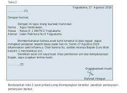 1) kepala surat (diisi dengan nama lembaga) 2) nomor surat. Yg Bisa Jawab Aku Polow A Lengkapilah Unsur Unsur Surat Pribadi Tersebut B Apakah Penggunaan Brainly Co Id