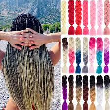 To prevent unraveling, you can dip the end of your braid into hot water. Buy Colorful Braiding Hair Syntetic Braids Kanekalon Jumbo Ombre Hair Extension Braids Black Pink Red Braiding Hair Crochet Braids At Affordable Prices Price 4 Usd Free Shipping Real Reviews With Photos Joom