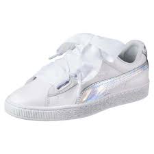 Puma basket heart black textured leather trainers wide ribbon laceup size 4 37. Puma Heart Explosive Schuhe Weiss Dressinn