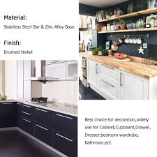 In some photos i've seen longer drawers using two pulls. Hdj14sn 3 5in Hole Centers Cabinet Door Handles Modern Cabinet Hardware Bar Pulls For Cabinets Homdiy Kitchen Cabinet Handles Brushed Nickel Drawer Pulls 5 Pack Cabinet Hardware Tools Home Improvement Fcteutonia05 De