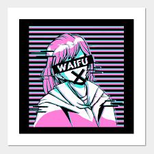 I'm back with another anime gfx edit! Aesthetic Vaporwave Anime Girl Vaporwave Aesthetic Affiche Et Impression D Art Teepublic Fr