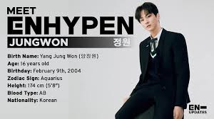 Enhypen Jungwon Pop Photos Different Words Names
