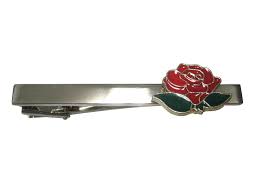 Colorful Short Red Rose Flower Tie Clip - Etsy