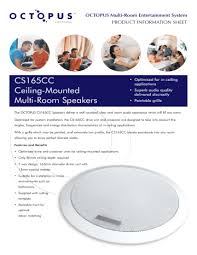 With bathroom models also available for all the shower singers out there, guests will be singing your praises. Cs165cc Ceiling Mounted Multi Room Speakers Manualzz