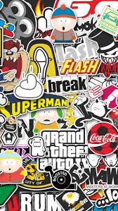 Download Wallpaper 640x1136 Stickers Style Jdm Iphone 5s 5c 5 Sticker Bomb Wallpaper Sticker Bomb Best Iphone Wallpapers