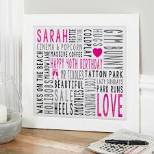 40 cheerful birthday gifts to brighten her day. 40th Birthday Gifts For Her Personalised Word Art Prints Canvases