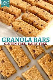 An Easy Recipe For Homemade Gluten Free Granola Bars These Chewy Gluten Free Granola Bars Gluten Free Granola Bar Recipe Dairy Free Snacks Granola Recipe Bars