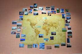 Realisez Une Carte Du Monde Avec Vos Photos Photobox Carte Du Monde Diy Photo Deco Voyage