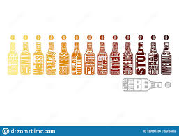 Beer Color Chart Stock Vector Illustration Of Amber 130681334