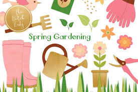 Spring Gardening Tools Clipart Set Graphic By Daphnepopuliers Creative Fabrica In 2020 Clip Art Spring Garden Free Graphics