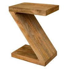 Cube Light Mango Wood Z Shape Side Table Solid Indian Mango Wood Z Shape Lamp Table Shelving Unit Cuba Mango Light Side Table Lamps Cube Light Side Table