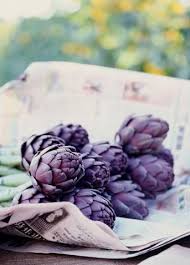 Baby Purple Artichokes Small Size Big Heart Yagody Ovoshi Eda