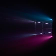 Wallpaper Windows 10 Windows Logo Blue Pink Dark Hd