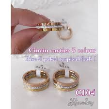 Ready size 20 dan 21 khusus buat yg susah nyari ukuran cincin yg besar. Cincin Titanium Cartier 3 Colour Cincin Korea Cincin 3 Tumpuk Size 6 C104 Shopee Indonesia