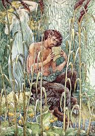 The Music Of Pan S Pipes Walter Crane Canvas Print By Forgottenbeauty Walter Crane Art Green Man