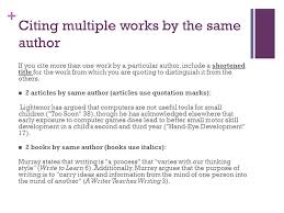 How To Write A Book Reference With Two Authors Work