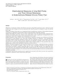Pdf Electrodermal Measures Of Jing Well Points And Their