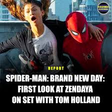 New Spider-Man: Brand New Day set photos reveal Zendaya visiting the Glasgow location where Tom Holland was filming an emotional scene. The two were seen together between takes, but it appears that