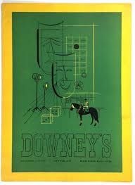 1950 S Vtg Menu Jim Downey S Restaurant 8th Ave New York Horse Race Gambling