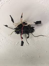 With the fixture out of the way. Ceiling Fan Wiring W 3 Black 3 White 1 Red And 2 Bare Copper Wires Home Improvement Stack Exchange