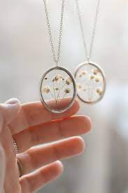 They are like wearing a piece of nature. Real White Pressed Flower Baby Breath Jewelry Oval Stained Glass Gypsophila Necklace Stained Glass Necklace Pressed Flower Necklace Glass Necklace