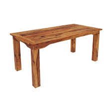 Whether that's a wood art installment, unique coffee table, or accessories the warm tones of wood are always welcomed. Idaho Modern Rustic Solid Wood Dining Table