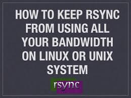 In case you have large text, db files. How To Set Rsync Speed Limit From Eating All Bandwidth With Bwlimit Option Nixcraft