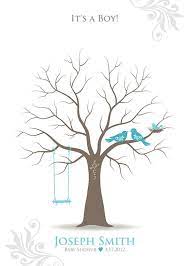 Baby Shower Thumbprint Tree Guest Book Alternative Custom Family Tree Baby Announcement Nursery Wall Art Owls Swing Canvas Or Print Guest Book Tree Thumbprint Tree Family Tree Canvas