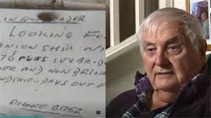 82歲喪偶老翁孤單想人陪！張貼廣告半年卻完全沒人理會| 新奇| 三立新聞網SETN.COM