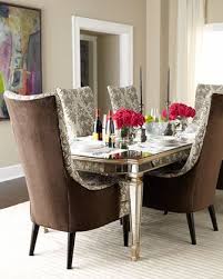 John Richard Collection Eliza Antiqued Mirrored Dining Table Mentz Host Chair Matching Items Dining Room Style Dining Table Design Handcrafted Dining Table