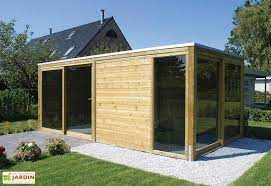 abri de jardin bois 2 baies vitrees exterior 600x300cm abri de jardin abri de jardin bois chalet en bois habitable