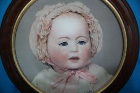 The Doll Collection Baby Dolls Plate "Lori" by Mildred Seeley 1982 w/Frame 