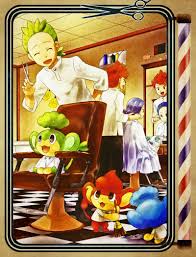 Black And White Gym Leaders Pokemon Black White Brothers Cilan Cress And Chili At The Barber Shop Pocket Monsters Pansage Pansear Panpour Pokemonbw Pokemon Arte Tipos De Arte