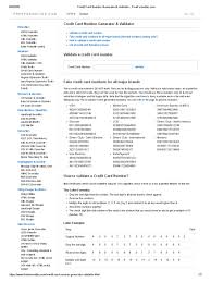 Fake credit card for validation. Credit Card Number Generator Validator Json Credit Card