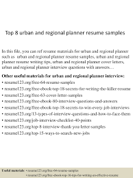 With our professionally designed templates, it's simply a matter of filling out the right information in the wizard. Top 8 Urban And Regional Planner Resume Samples