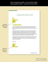 Free Chinese Chef Cover Letter Template In 2020 Cover Letter Template Lettering Cover Letter Template Free