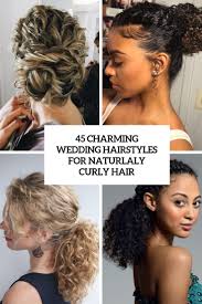 Tight and bouncy, curly afro hair is a genuine wonder of nature. 45 Charming Bride S Wedding Hairstyles For Naturally Curly Hair Weddingomania