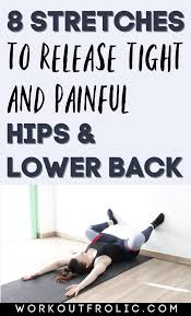 8 Lower Back Stretches To Relieve Tight And Painful Back Workoutfrolic In 2020 Low Back Stretches Lower Back Hip Workout